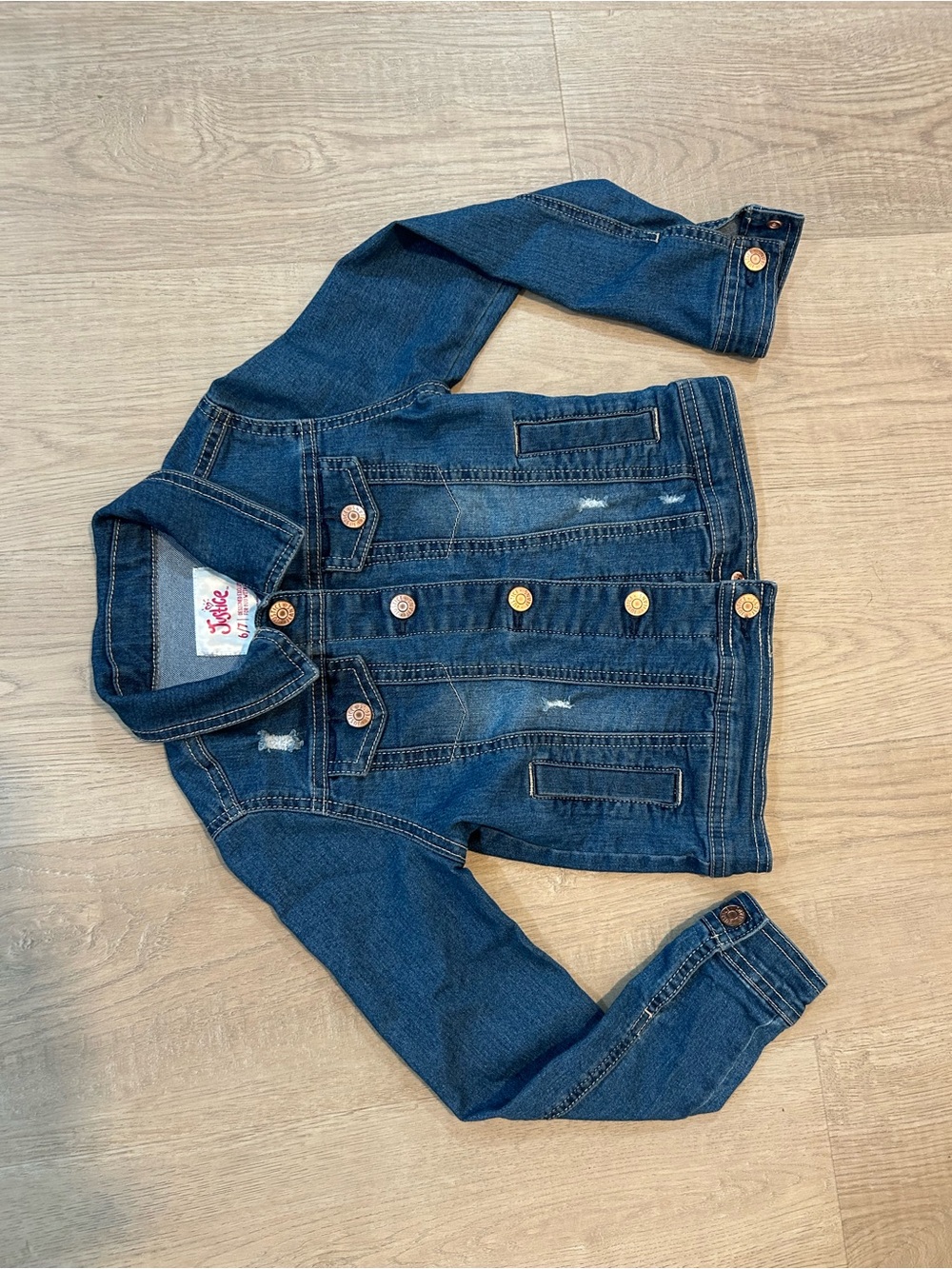 Justice Girls Dark Blue Denim Jean Jacket